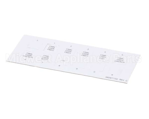 A6097102 Pitco Label,Ssh60W Right Hand Finish