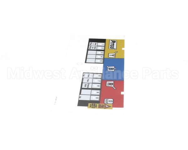 A6100801 Pitco Label,Ovrlay Wingstreet 3 Lane