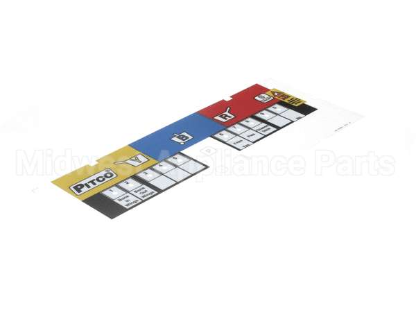 A6100801 Pitco Label,Ovrlay Wingstreet 3 Lane