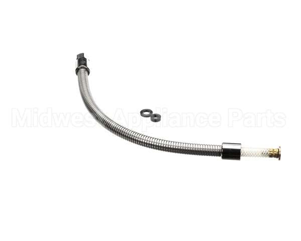 B-0024-H2A T&S Brass Flexible Stainless Steel Hose, Less Hand