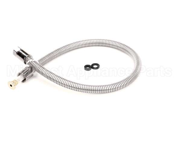 B-0036-H2A T&S Brass Hose, 36 Flexible Stainless Steel, Less