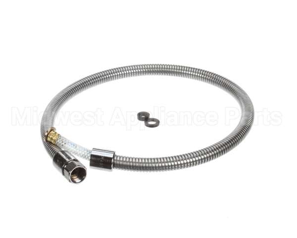 B-0040-H2A T&S Brass Hose, 40 Flexible Stainless Steel, Less