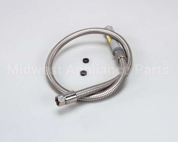 B-0044-H T&S Brass Hose, 44 Flexible Stainless Steel (Gray