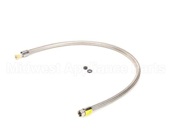 B-0044-H2A T&S Brass Hose, 44 Flexible Stainless Steel, Less
