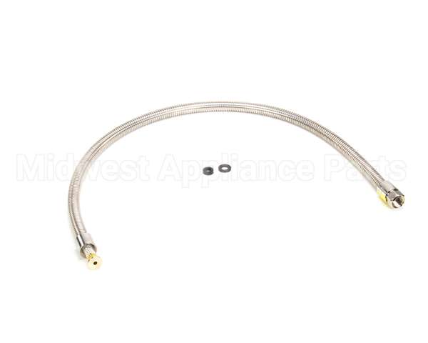 B-0044-H2A T&S Brass Hose, 44 Flexible Stainless Steel, Less