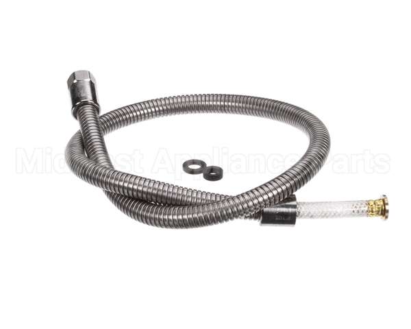 B-0044-H2AE T&S Brass Hose, 44 Flexible Stainless St