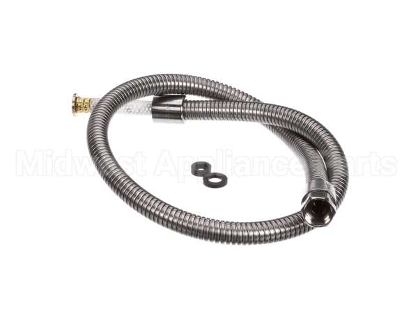 B-0044-H2AE T&S Brass Hose, 44 Flexible Stainless St