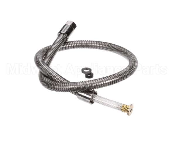 B-0044-H2AE T&S Brass Hose, 44 Flexible Stainless St