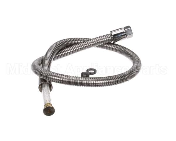 B-0044-H2AE T&S Brass Hose, 44 Flexible Stainless St