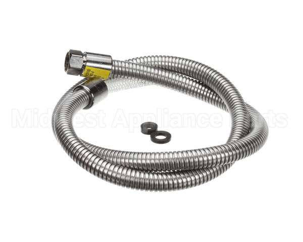 B-0054-H2A T&S Brass Hose, 54 Flexible Stainless Steel, Less