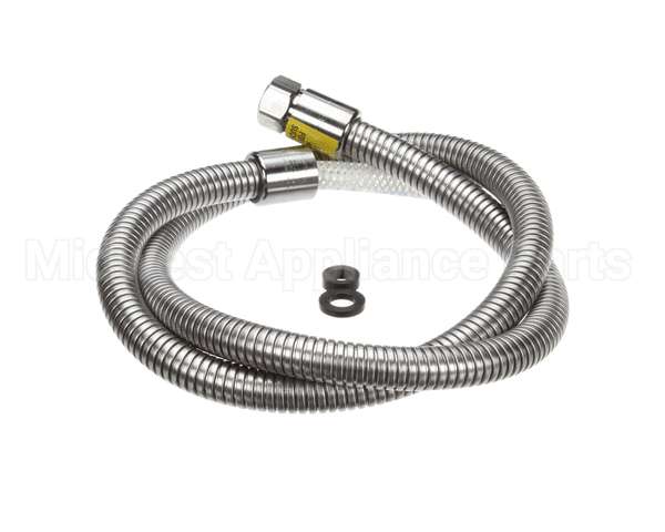 B-0054-H2A T&S Brass Hose, 54 Flexible Stainless Steel, Less