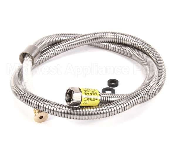 B-0056-H2A T&S Brass Hose, 56 Flexible Stainless Steel, Less