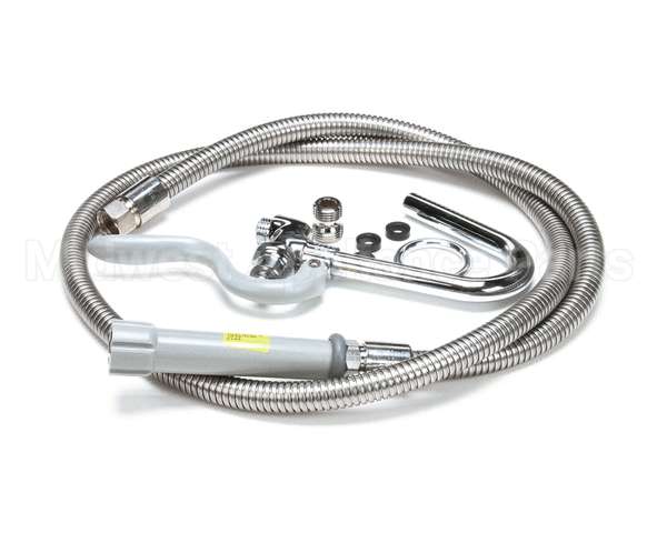 B-0102-A T&S Brass Pot & Glass Filler, Hook Nozzle, 68 Flex