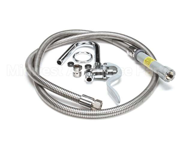 B-0102-A T&S Brass Pot & Glass Filler, Hook Nozzle, 68 Flex