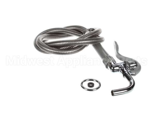 B-0102 T&S Brass Pot & Glass Filler, Plain End Curved Noz