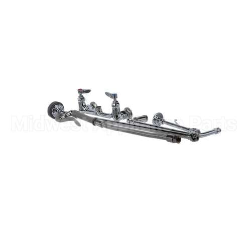 B-0131-B T&S Brass Pre-Rinse, Overhead Swivel Arm, 8 Wall M
