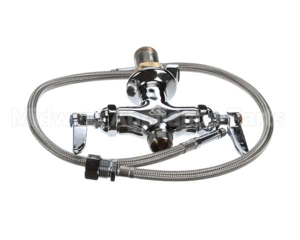 B-0200-LN T&S Brass Double Pantry Base Faucet, Swivel Outlet