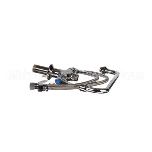 B-0201 T&S Brass Double Pantry Faucet, Single Hole Base,