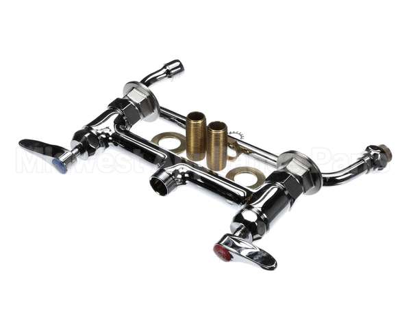 B-0220-061XCRF1 T&S Brass 8 Deck Mount Faucet, Ceramas, 10 Swing N