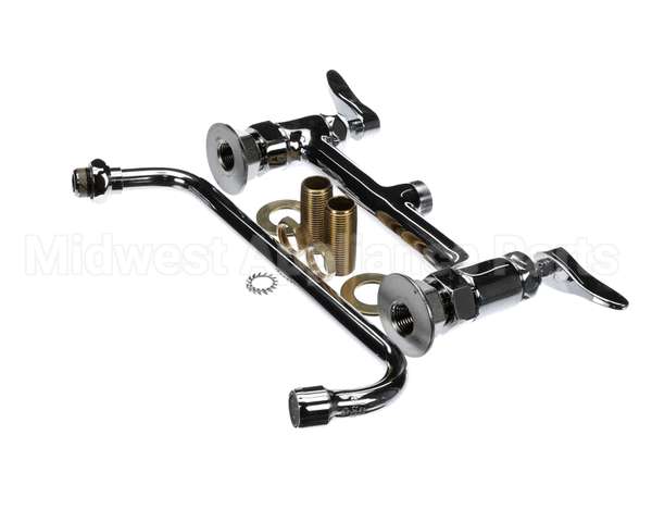 B-0220-061XCRF1 T&S Brass 8 Deck Mount Faucet, Ceramas, 10 Swing N