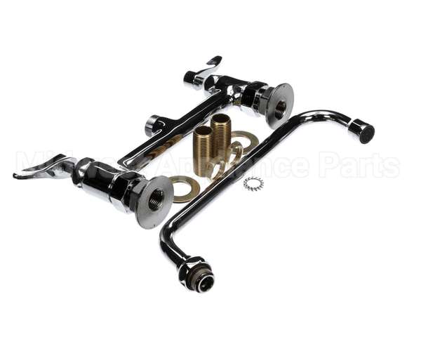 B-0220-061XCRF1 T&S Brass 8 Deck Mount Faucet, Ceramas, 10 Swing N