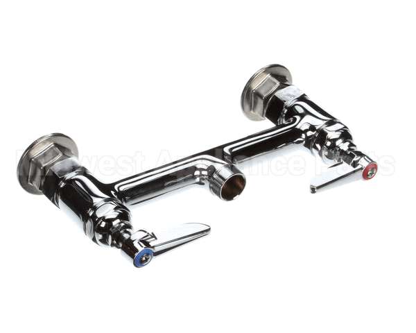 B-0220-LN T&S Brass Double Pantry Swivel Base Faucet, Deck M