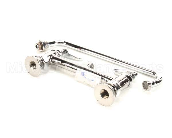 B-0221 T&S Brass Double Pantry Faucet, Deck Mount, 8 Cent