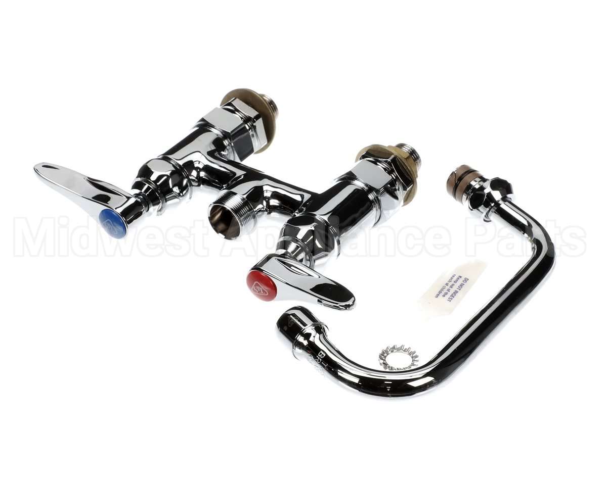 B-0228-CC T&S Brass Double Pantry Faucet, Deck Mount, 4 Cent