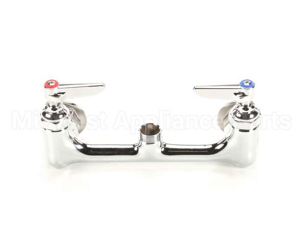 B-0230-LN T&S Brass Double Pantry Swivel Base Faucet, Wall M