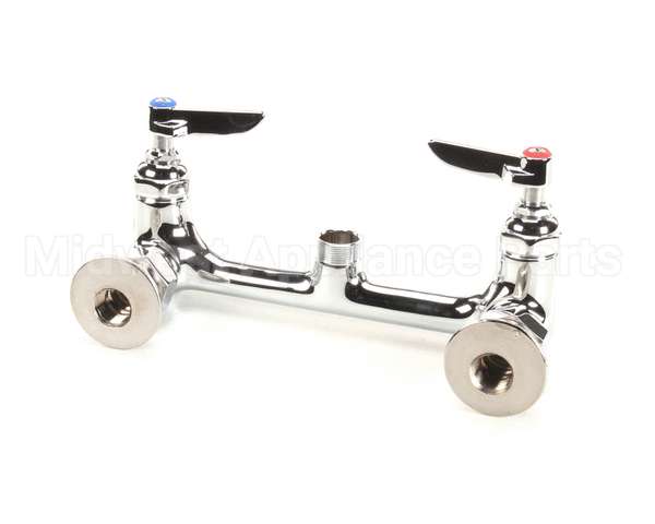 B-0230-LN T&S Brass Double Pantry Swivel Base Faucet, Wall M