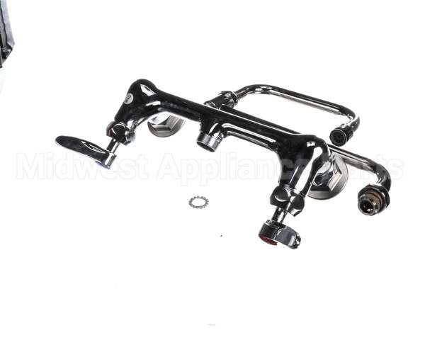 B-0266-CR-SC T&S Brass Dual Pantry Mixing Faucet 8 Wall Mount