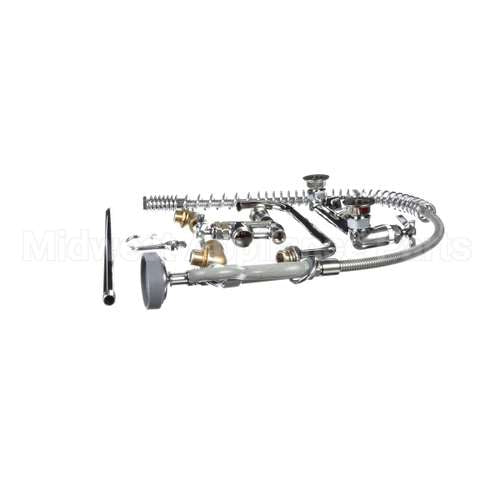 B-0287 T&S Brass Big-Flo Pre-Rinse Unit: 8 Wall Mount, 12