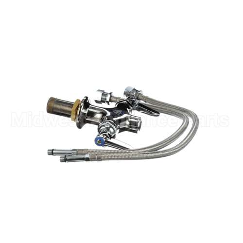 B-0300-LN T&S Brass Double Pantry Swivel/Rigid Base Faucet,