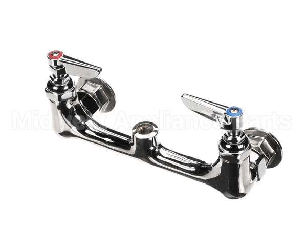 B-0330-LN T&S Brass Double Pantry Base Faucet, Wall Mount, 8