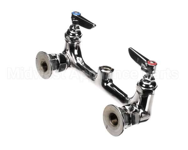 B-0330-LN T&S Brass Double Pantry Base Faucet, Wall Mount, 8