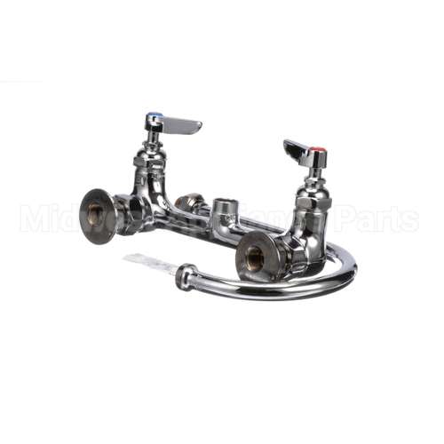 B-0331 T&S Brass Faucet, Wall Mount, 8 Centers, Eternas,