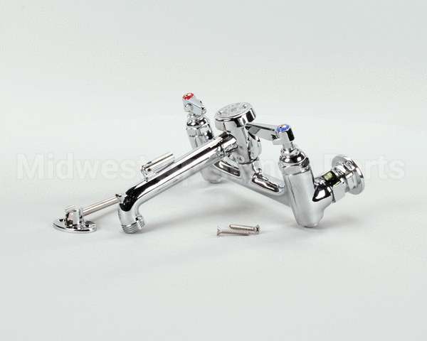 B-0665-BSTP T&S Brass Service Sink Faucet, Wall Mount, 8 Cente