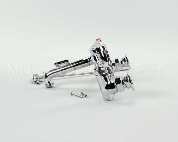 B-0665-BSTP T&S Brass Service Sink Faucet, Wall Mount, 8 Cente