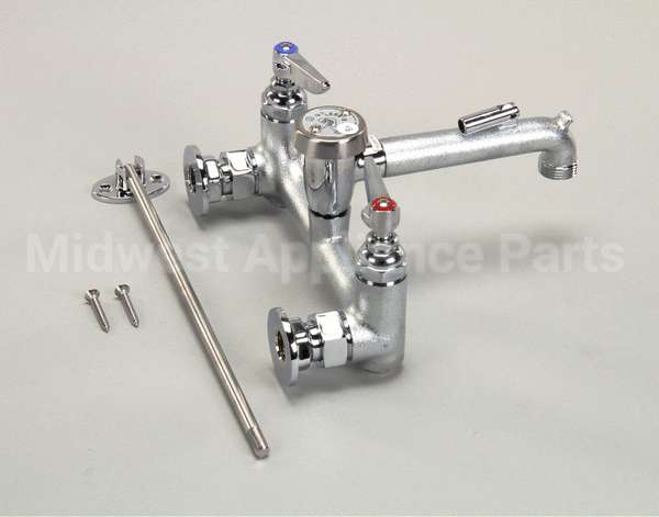 B-0665-BSTR T&S Brass Service Sink Faucet, Wall Mount, 8 Cente