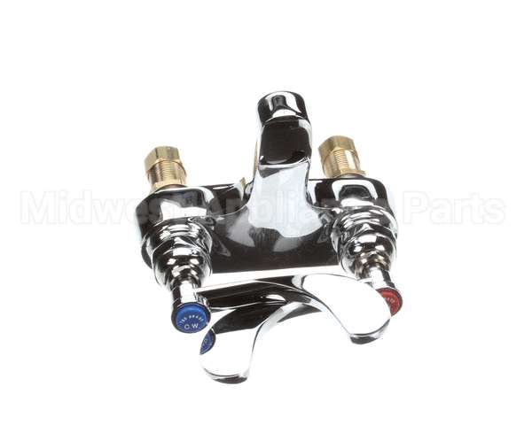 B-0890 T&S Brass Lavatory Faucet, 4 Deck Mount, Cast Spou