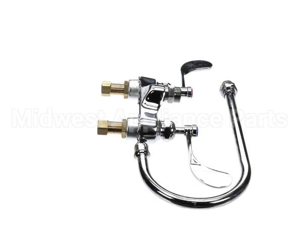 B-0892-LF12-CR4 T&S Brass 4 Centerset Faucet Ceramas 4 Wristact