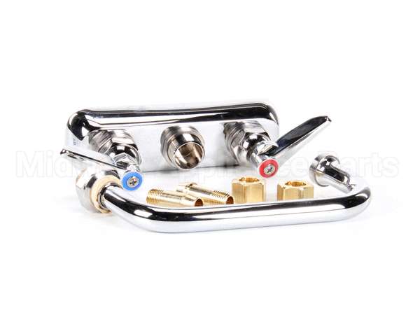 B-1110 T&S Brass Workboard Faucet, Deck Mount, 4 Centers,