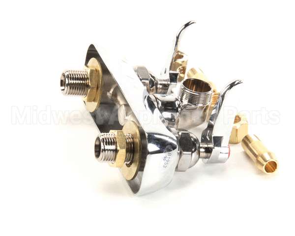 B-1115-LN T&S Brass Workboard Faucet, Wall Mount, 4 Centers,