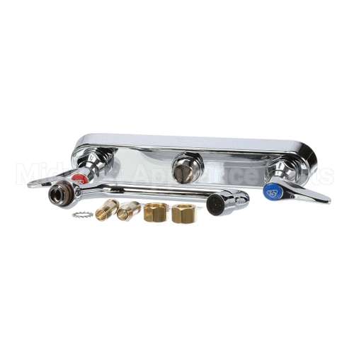 B-1120 T&S Brass Workboard Faucet, Deck Mount, 8 Centers,