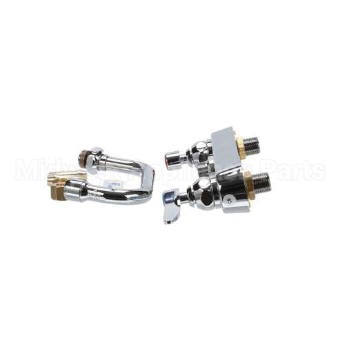 B-1120 T&S Brass Workboard Faucet, Deck Mount, 8 Centers,