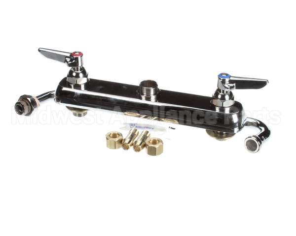 B-1123 T&S Brass Workboard Faucet, Deck Mount, 8 Centers,