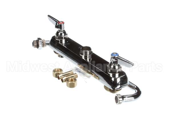 B-1123 T&S Brass Workboard Faucet, Deck Mount, 8 Centers,