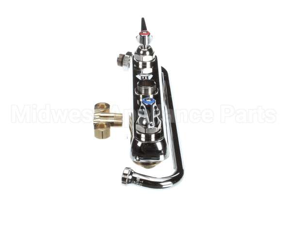 B-1123 T&S Brass Workboard Faucet, Deck Mount, 8 Centers,