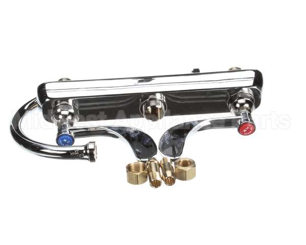 B-1142-04 T&S Brass 8C/C Deck Mount Workboard Faucet,4Wrist