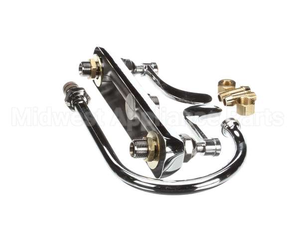 B-1142-04 T&S Brass 8C/C Deck Mount Workboard Faucet,4Wrist